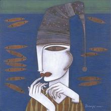 Colours of Life, Anxios painting by Biswajit Mondal, Acrylic on Canvas, 24 X 24 inches