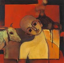 Colours of Life, painting by Ganesh Chougule, Acrylic on Canvas, 30 X 30 inches