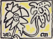 Colours of Life, Untitled painting by Jogen Chowdhury, Mixed media on paper, 30 X 22  inches