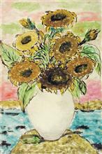 Colours of Life, Untitled - Still life  by K H  Ara, Mixed media on paper, 20 X 29.5  inches