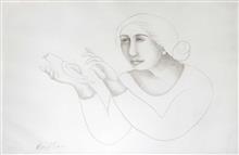 Colours of Life, Untitled by Manjit Bawa, Colour pencil on paper, 29 X 21 inches