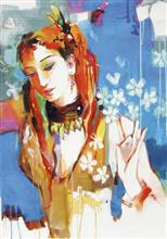 Colours of Life,  Untitled painting by Niladri Paul, Acrylic on canvas, 24 X 36 inches