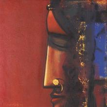 Colours of Life, Princess painting by Paresh Maity, Oil on canvas, 36 X 36 inches