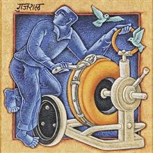 Colours of Life, Untitled - 1,  painting by Satish Gujral, Acrylic on canvas, 12 x 12inches