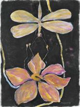 Colours of Life, Illusion,  painting by Shuvaprasanna, Charcoal and chalk on acid free paper, 22 x 30  inches