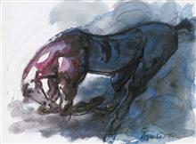 Colours of Life, My creative rebirth,  painting by Shyam Kanu Borthakur, Mixed media on paper, 12.5 x 9.5 inches