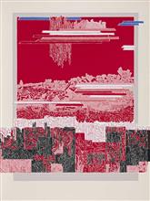 Colours of Life, Symphony in red - 2,  painting by Veena Chitrakar, Acrylic on canvas, 36 x 48 inches