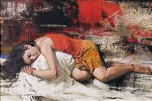 Colours of Life, Untitled,  painting by Vijay Achrekar, Acrylic on canvas, 36 x 24 inches