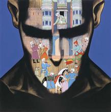 Colours of Life, Untitled,  painting by Vijay Shelar, Acrylic on canvas, 44.5 x 44.5 inches