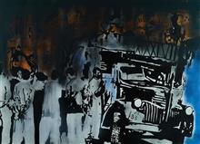 1947- II, painting by Raqesh Vashisth, Acrylic on Canvas, 36 x 48  inches