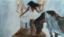 Vow, painting by Raqesh Vashisth, Acrylic on Canvas, 36 x 60 inches