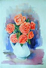 Flora - 3, Painting by Sanika Dhanorkar, Watercolour on Handmade paper, 14 x 10 inches