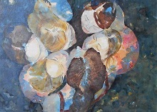 Gossip, Painting by Amita Goswami, Acrylic on Paper , 24 x 30 inches 