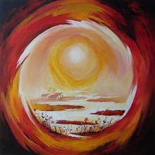 Life Cycle - III, Painting by Deepali Sagade, Acrylic on Canvas , 24 x 24 inches 