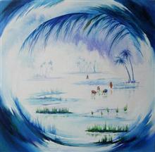 Life Cycle - IV, Painting by Deepali Sagade, Acrylic on Canvas , 24 x 24 inches 