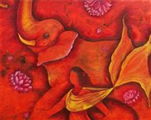 Power, Painting by Rupal Buch, Oil & Acrylic on Canvas, 24 x 30 inches