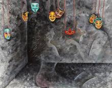 The corner, Painting by Rupal Buch, Oil & Acrylic on Canvas, 24 x 30  inches