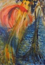 Untiled - 1, Painting by Janaki Anand, Watercolour on Paper , 21 x 15 inches 