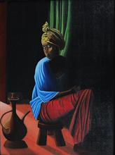 Conceit, Painting by Sumita Dey, Oil on canvas, 23 x 16  inches