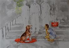 Hierarchy, Painting by Amita Goswami, Mix media on Canvas, 24 x 30  inches 