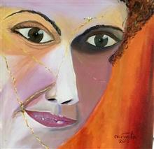 Kintsugi, Painting by Namrata Biswas, Acrylic on canvas, 18 x 18 inches