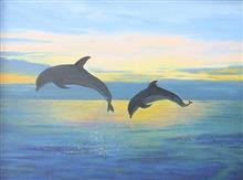 Leap of Love - 2, Painting by Sumita Dey, Oil on canvas, 14 x 19  inches