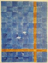 Powered checks, Painting by Nandita Sharma, Ink & acrylic on canvas board, 24 x 18 inches