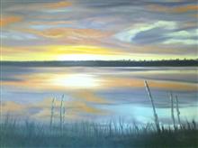 Prakrati Ke Rang, Painting by Urmila Nagle, Oil on canvas, 24 x 36 inches