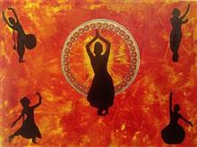 The Divine Ecstasy, Painting by Madhavi Srivastava, Acrylic on Canvas board, 18 x 24 inches