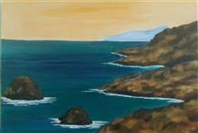 The Lagoon, Painting by Amrita Banerjee, Acrylic on Canvas, 18 x 24 inches