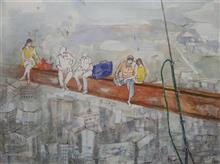 Torture, Painting by Amita Goswami, Mix media on Canvas, 24 x 30 inches 