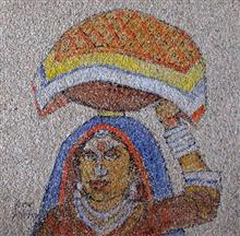 Untitled - 10, Painting by Natubhai Mistry, Acrylic on Paper, 12 x 12 inches