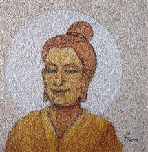 Untitled - 15, Painting by Natubhai Mistry, Acrylic on Paper, 12 x 12 inches