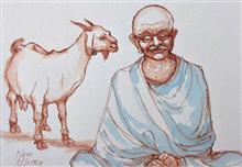 Untitled - 26, Painting by Natubhai Mistry, Watercolour on Paper, 7 x 9.5 inches