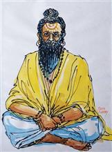 Untitled - 32, Painting by Natubhai Mistry, Watercolour on Paper, 11 x 8 inches