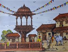 Untitled - 37, Painting by Natubhai Mistry, Watercolour on Paper, 15 x 19 inches