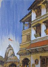 Untitled - 41, Painting by Natubhai Mistry, Acrylic on Canvas board, 17 x 12 inches