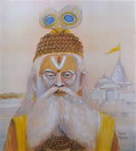 Untitled - 49, Painting by Natubhai Mistry, Watercolour on Paper, 11 x 10 inches