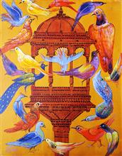 Untitled - 78, Painting by Natubhai Mistry, Acrylic on Canvas board, 18 x 14 inches