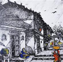 Untitled - 8, Painting by Natubhai Mistry, Acrylic on Canvas board, 12 x 12 inches