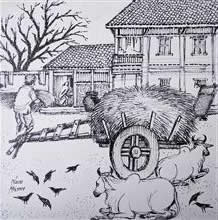 Untitled - 81, Painting by Natubhai Mistry, Acrylic on Canvas board, 16 x 16 inches