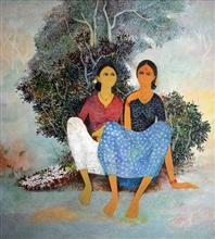Untitled - 11, Painting by Shashikant Bane, Oil on Canvas, 45 x 40 inches