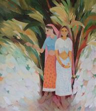 Untitled - 3, Painting by Shashikant Bane, Oil on Canvas, 36 x 30 inches