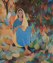 Untitled - 4, Painting by Shashikant Bane, Oil on Canvas, 35 x 30 inches