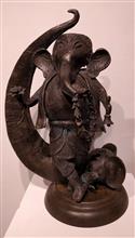 Ganesha as Priest, Sculpture by Chandan Roy