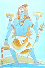 Shiva, painting by Natu Mistry