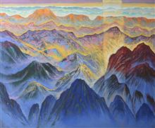 Himalaya collection - 11, Paintings by Kishor Randiwe, Oil on Canvas, 54 x 66 inches