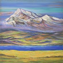 Himalaya collection - 18, Paintings by Kishor Randiwe, Oil on Canvas, 58 x 58 inches