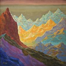 Himalaya collection - 20, Paintings by Kishor Randiwe, Oil on Canvas, 60 x 60 inches