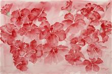 Hibiscus - Just Flowers, Painting by Manju Srivatsa, Watercolour on Paper, 15 x 22 inches